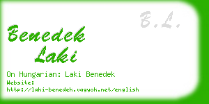 benedek laki business card